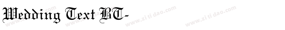 Wedding Text BT字体转换